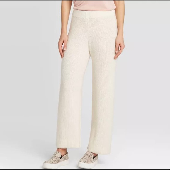Wide Leg Cream Sweater Pants | Poshmark